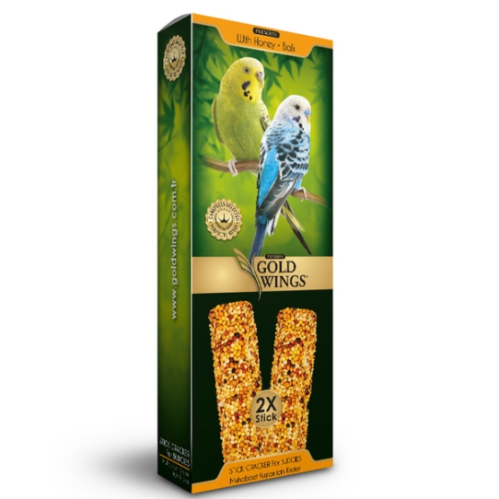 Picture of Gold Wings Premium Honey Stick Cracker for Budgies (2-Pack)