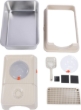 Picture of Enclosed Stainless Steel Cat Litter Box with Sifting Pedal Mat & Scoop
