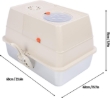 Picture of Enclosed Stainless Steel Cat Litter Box with Sifting Pedal Mat & Scoop