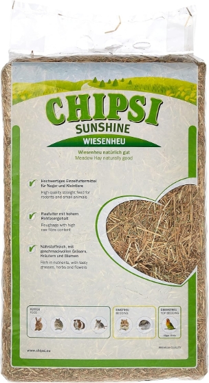 Picture of CHIPSI Sunshine Wiesenheu Meadow Hay for Small Animals - 1 kg