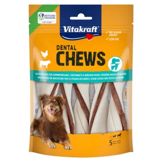 Picture of Vitakraft Dental Chews with Chicken Filling for Small Dogs S