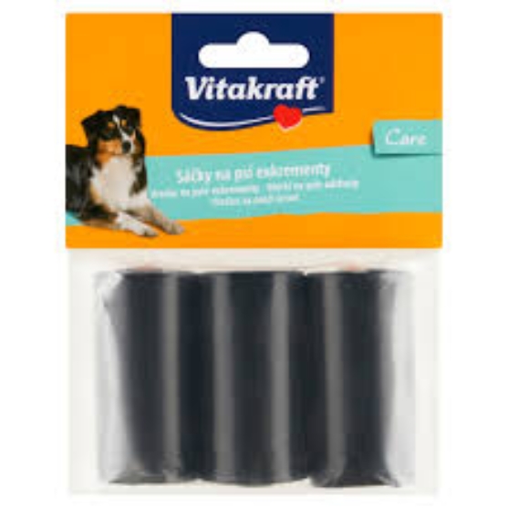 Picture of Vitakraft Care Dog Waste Poop Bags Refill Pack (3 Rolls / 60 Bags )