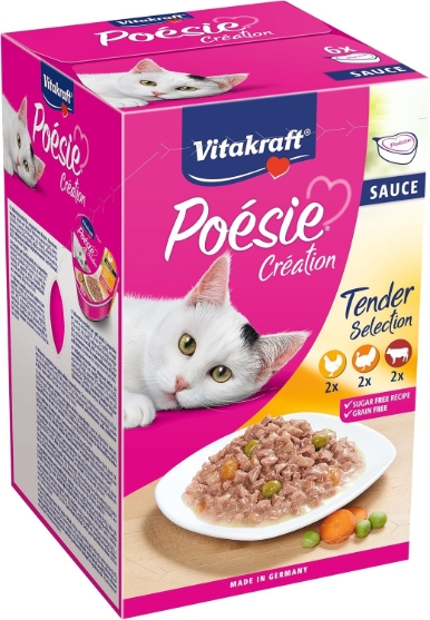 Picture of Vitakraft Poesie Creation Multipack Chicken, Beef & Turkey  85G  (12/pack)