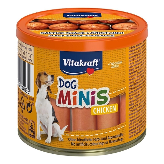 Picture of Vitakraft Dog Minis Juicy Snack Sausages Chicken (120g)