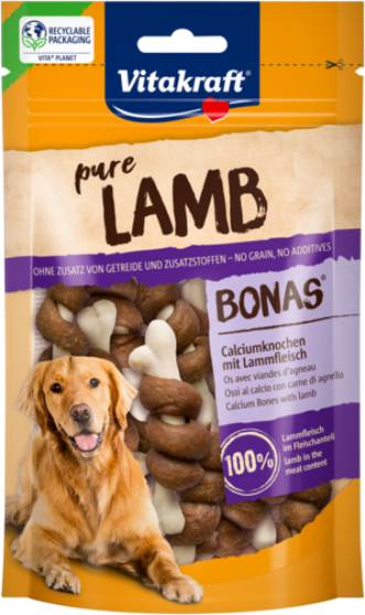 Picture of Vitakraft Pure Lamb Bonas  (Calcium Bones Wrapped with Lamb Meat) - 80g
