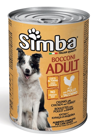 Picture of Monge Simba Bocconi Adult Chunks with Chicken and Turkey 1230g (12/Pack)