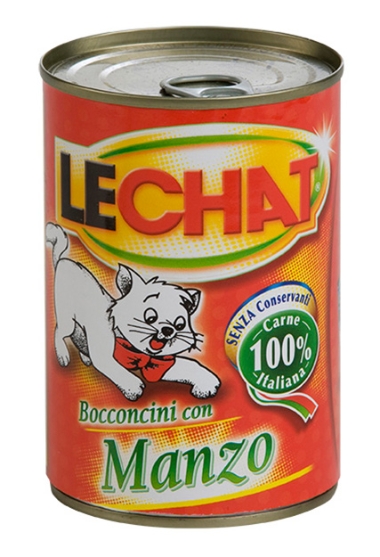 Picture of LeChat Adult Chunkies with Beef 400g (12/Pack)
