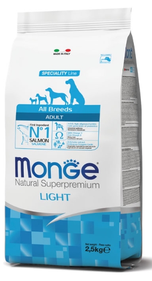 Picture of Monge Natural Superpremium All Breeds Adult Light Salmon with Rice 15kg