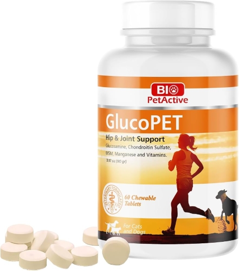 Picture of Bio PetActive GlucoPET Hip & Joint Support for Cats and Dogs  60 tab