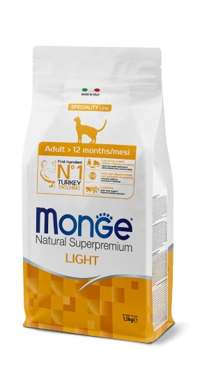 Picture of Monge Natural Superpremium Adult Cat Light – Turkey  1.5Kg