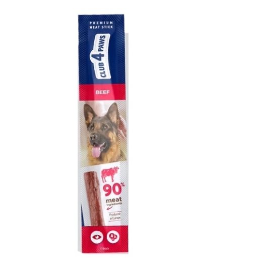 Picture of Club 4 Paws Premium Meaty Stick – Beef Flavor Complementary Dog Treat 12g (40 Pcs)