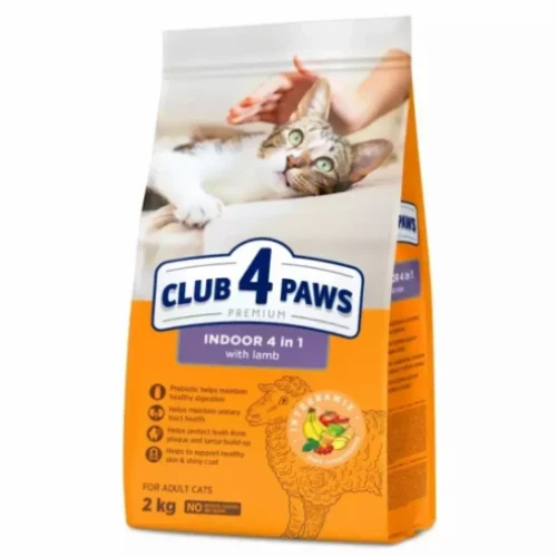 Picture of Club 4 Paws Premium Indoor 4 in 1 with Lamb   (2 kg)