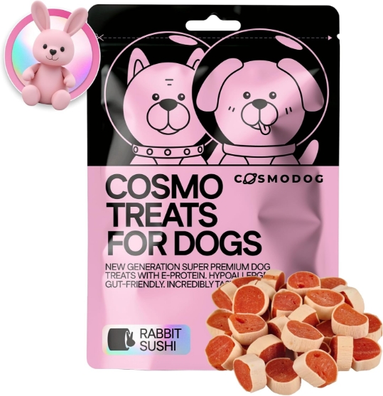 Picture of CosmoDog Rabbit Sushi Dog Treats 100g, E-Protein, Hypoallergenic