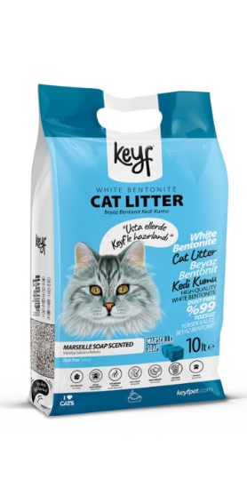 Picture of Keyf Premium White Bentonite Clumping Cat Litter – Marseille Soap Scented (10L)