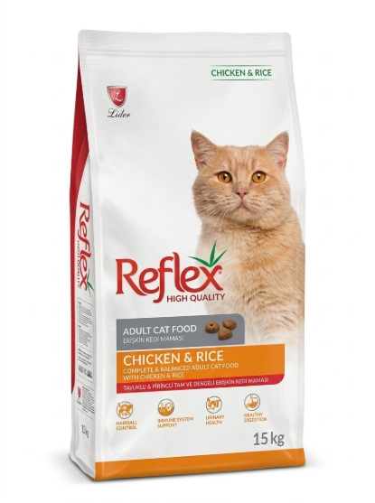 Picture of Reflex High Quality Premium Adult Dry Cat Food – Chicken & Rice Flavor 15kg