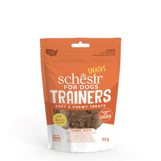 Picture of Schesir Dog Trainers Snacks - Chicken Flavored Soft & Chewy Treats  113g