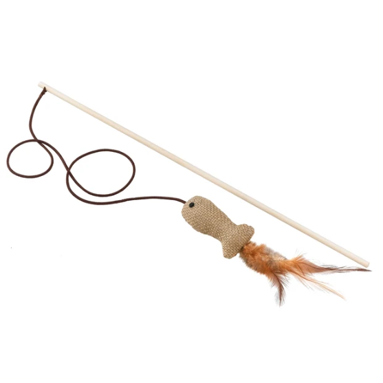 Picture of Ferplast PA 4998 Wooden Cat Wand Teaser Toy