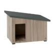 Picture of Ferplast Argo Outdoor Wooden Dog Kennel (Taupe/Beige Wood Finish)