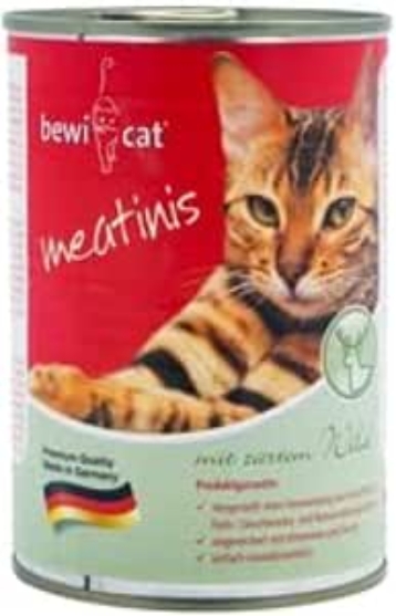 Picture of Bewi Cat Meatinis Venison / Game Flavor Canned Wet Cat Food 400g  (6/Pack)