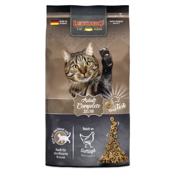 Picture of LEONARDO Adult Complete 32/16 Super Premium Dry Cat Food - 1.8kg