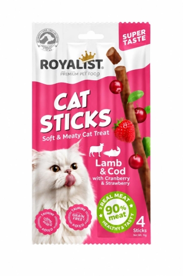 Picture of Royalist Cat Stick Treats - lamb & Cod– 4 Sticks
