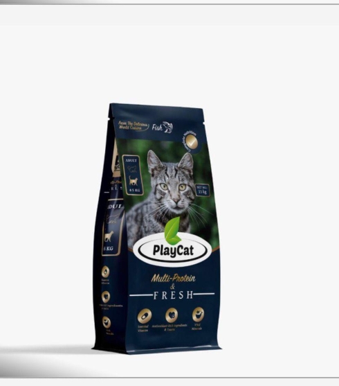 Picture of PlayCat Multi-Protein & Fresh Adult Fish Dry Cat Food 15 kg