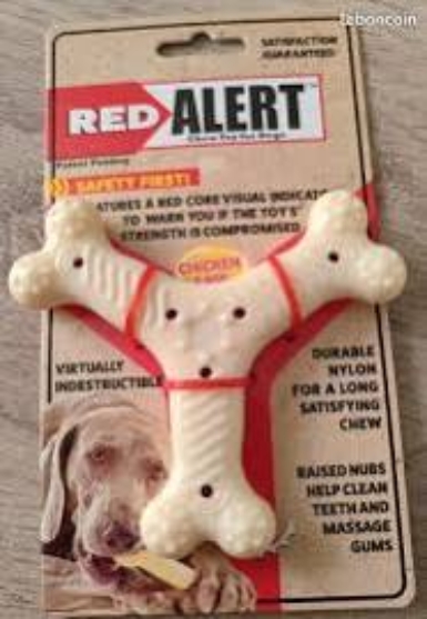 Picture of SPOT Red Alert Nylon Y-Bone Dog Chew Toy (Chicken Flavor, 5-Inch)