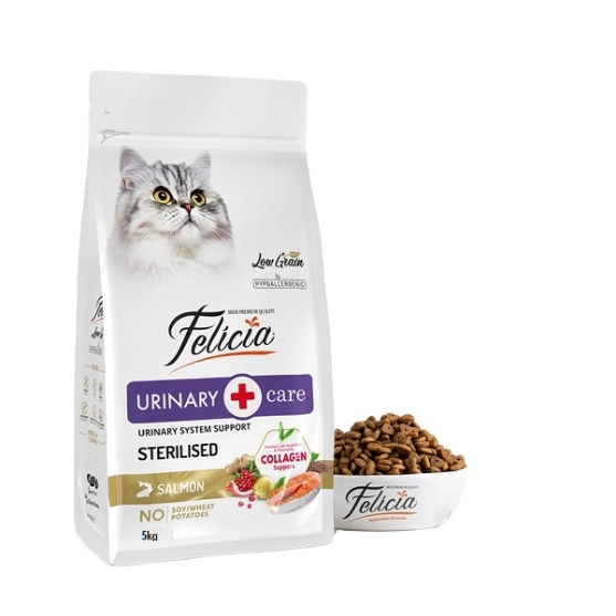 Picture of Felicia Urinary Care Sterilised Salmon  Collagen  Dry Cat Food (5 kg)