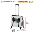 Picture of Ferplast Voyager Trolley 450 White Eco-Leather Pet Carrier